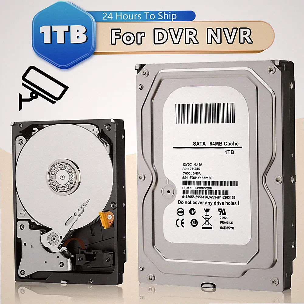 1TB Video Surveillance Hard Drive Disk DVR CCTV Monitor HDD HD Internal Harddisk