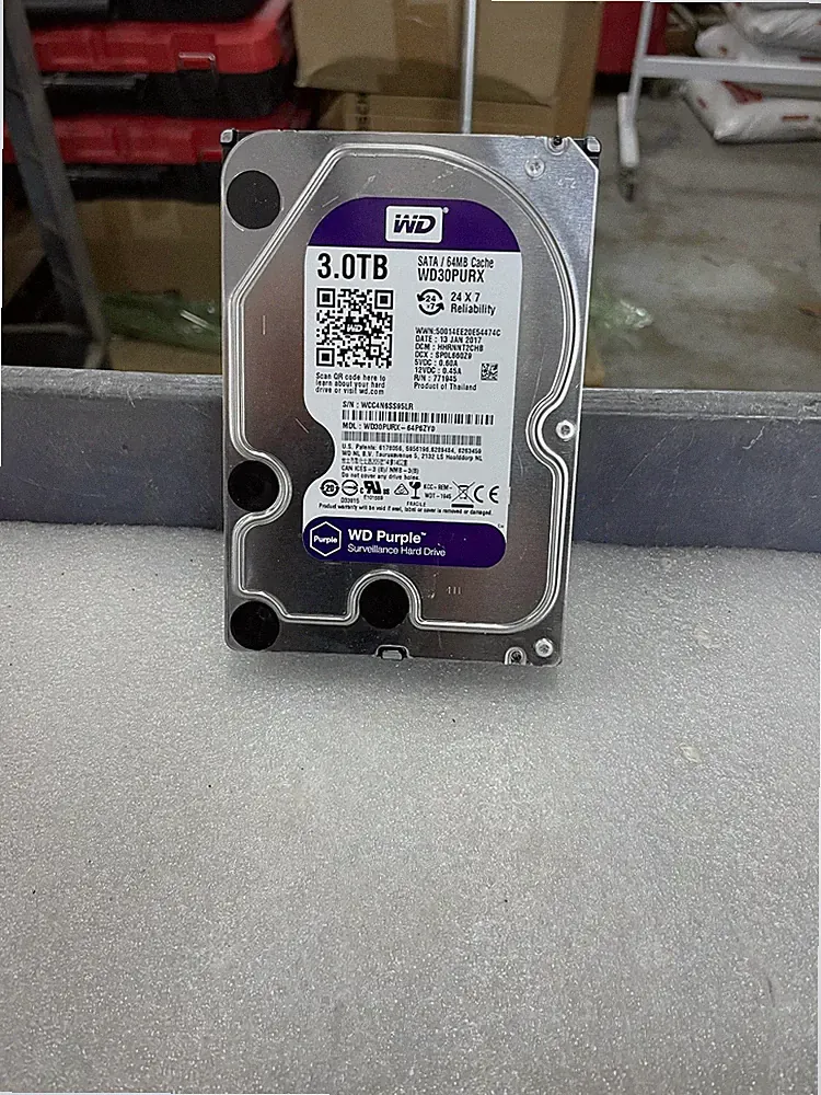3.0 SURVEILLANCE HARD DRIVE/WESTERN DIGITAL & SEAGATE/USED NO DATA WIPED CLEAN